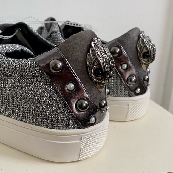 Kurt Geiger Shoes - Kurt Geiger Ludo Embellished Metallic Trainer